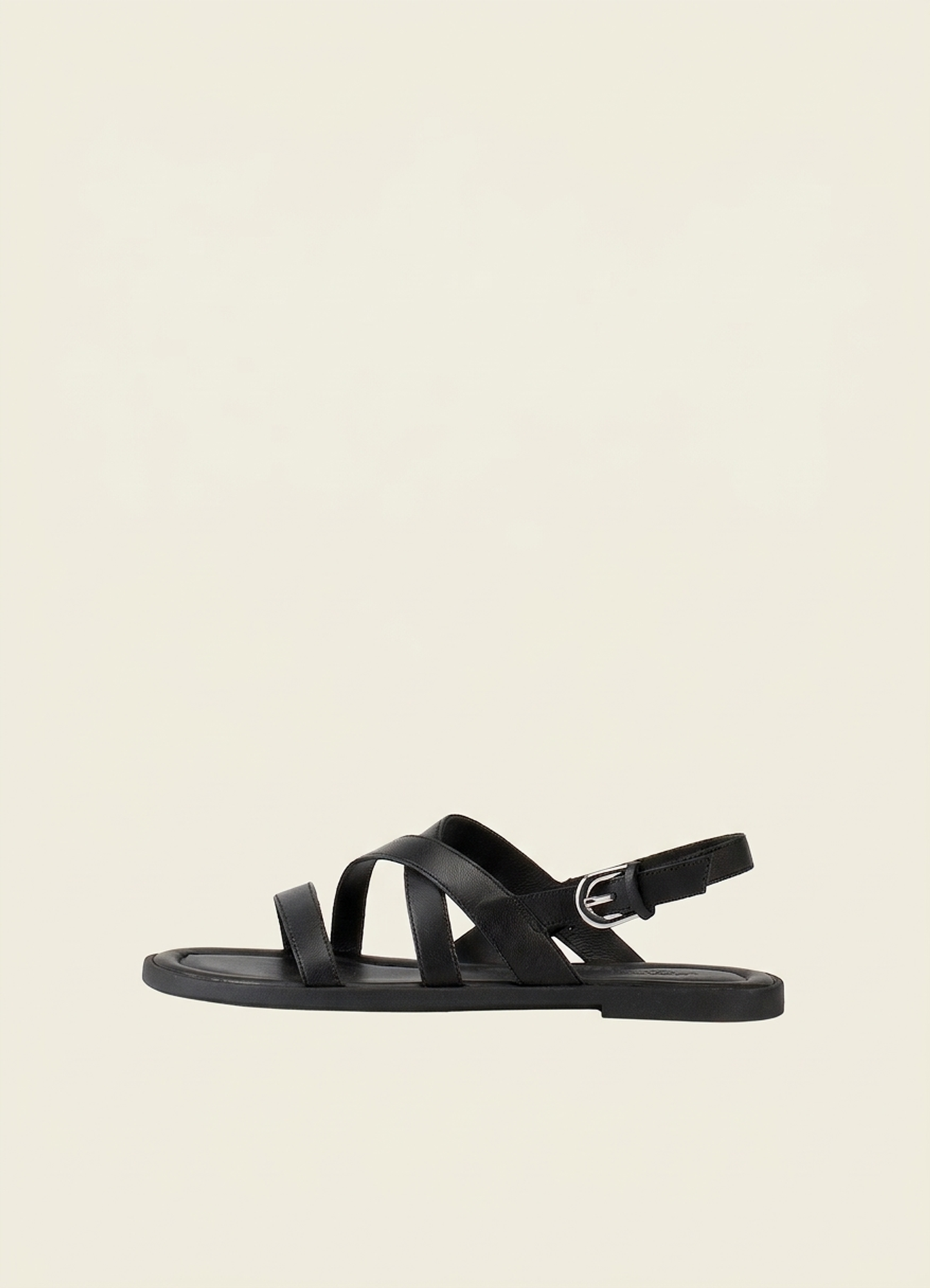 Sandales en cuir certifié | noir "Zaida black - black" | Black