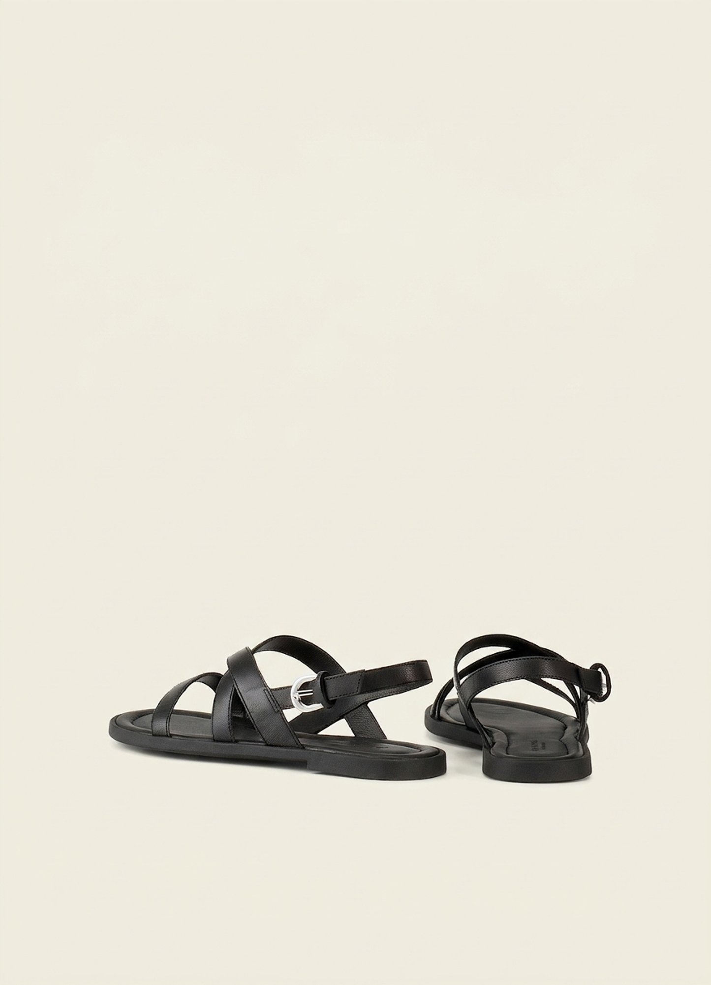 Sandales en cuir certifié | noir "Zaida black - black" | Black