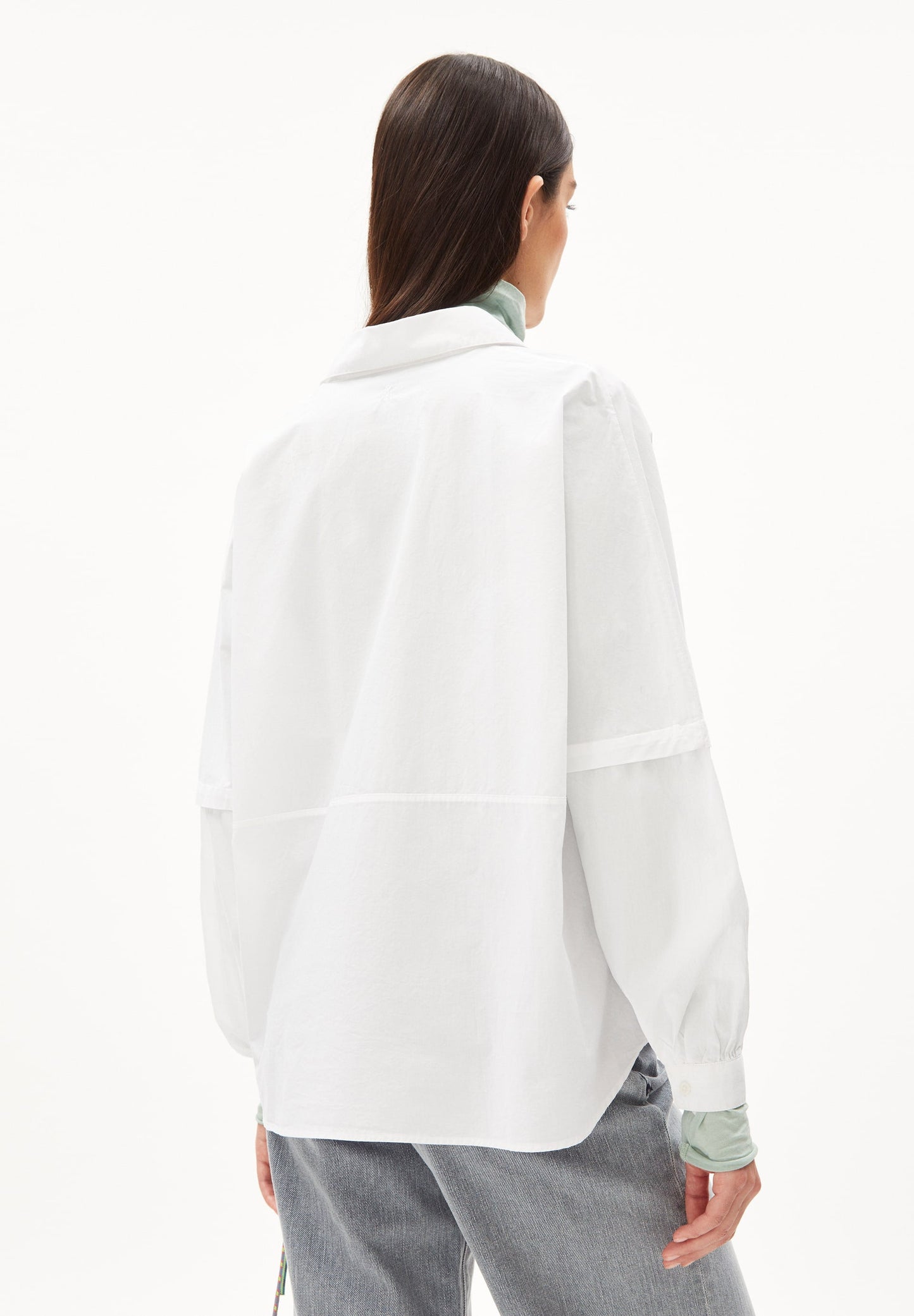 Chemise oversize saadhira en coton bio - white
