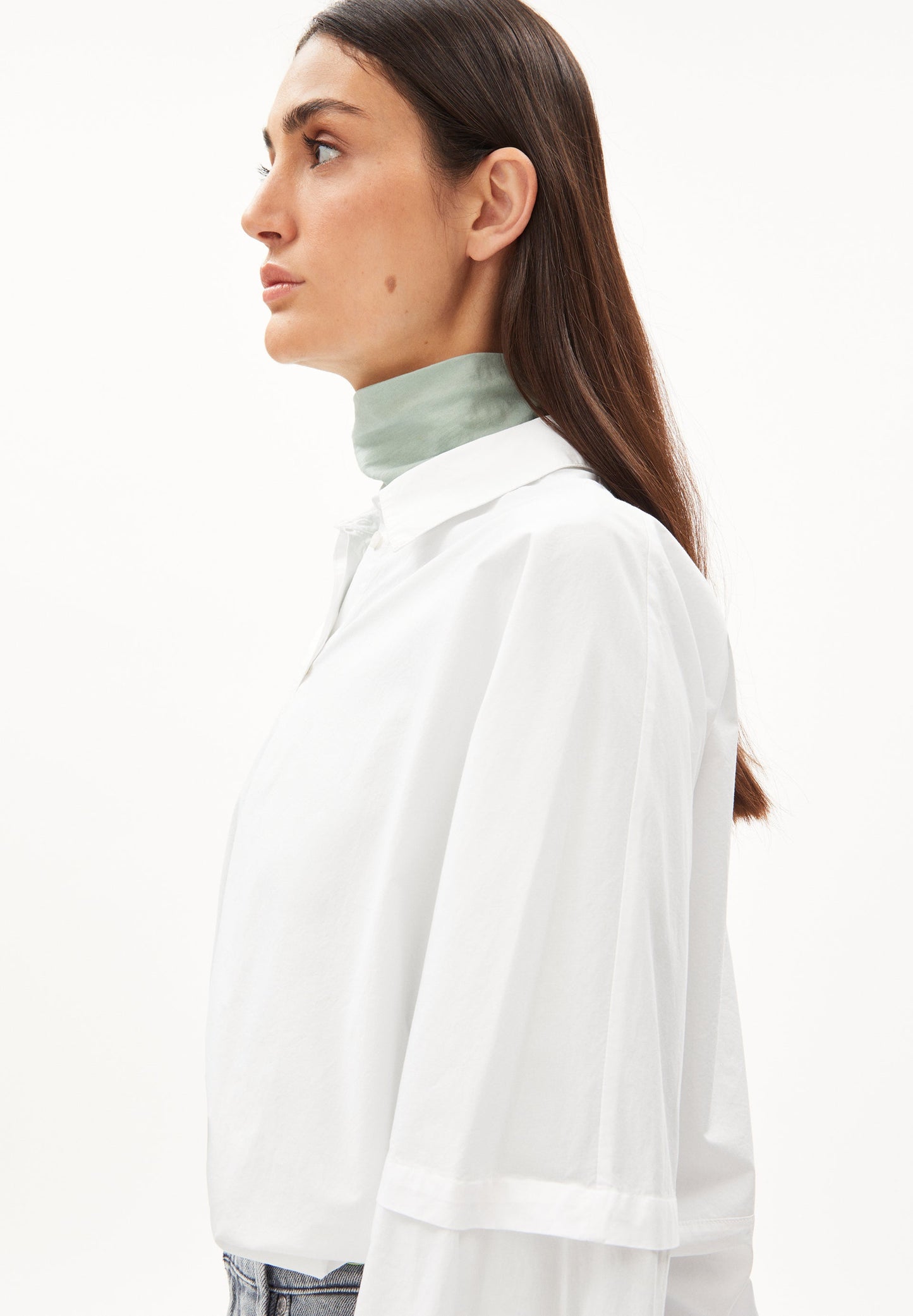 Chemise oversize saadhira en coton bio - white