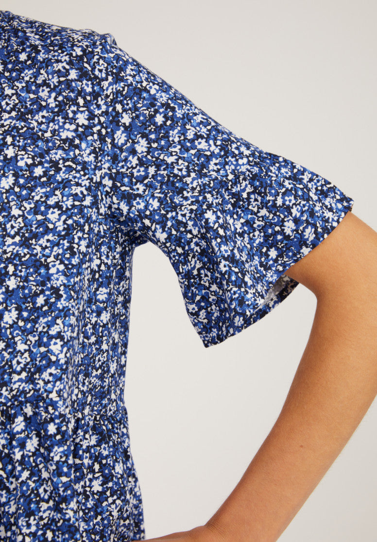 Robe ample courte bleue à motifs - AAINO MIDSUMMER NIGHT