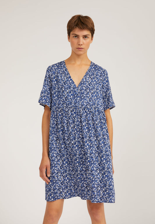 Robe ample courte bleue à motifs - AAINO MIDSUMMER NIGHT