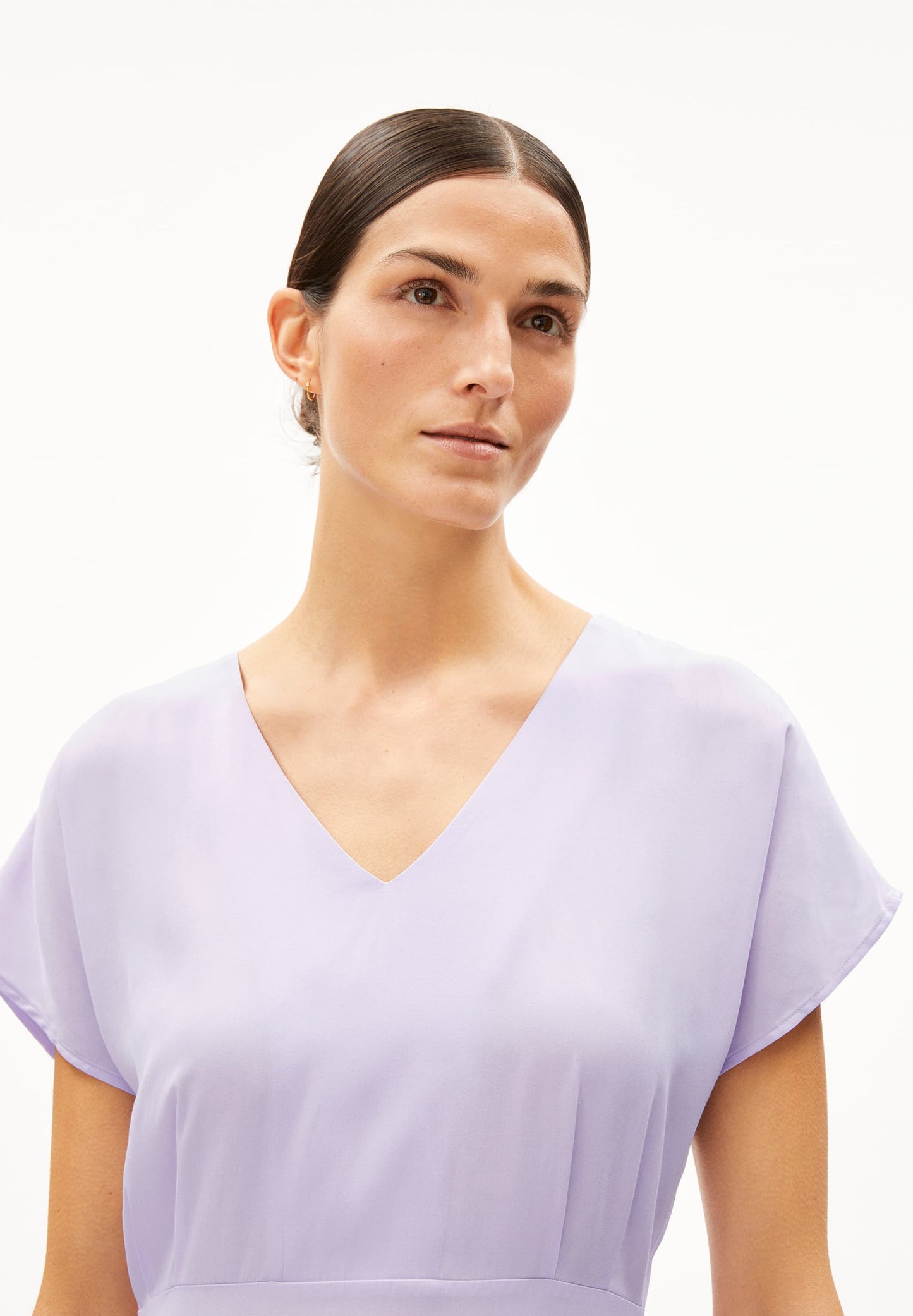 Robe midi en tencel et ecovero | violet "aalbine lavender light"