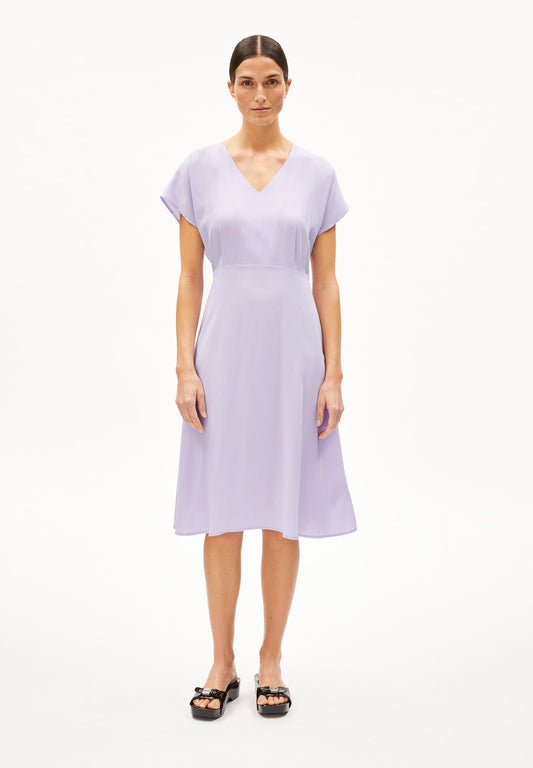Robe midi en tencel et ecovero | violet "aalbine lavender light"