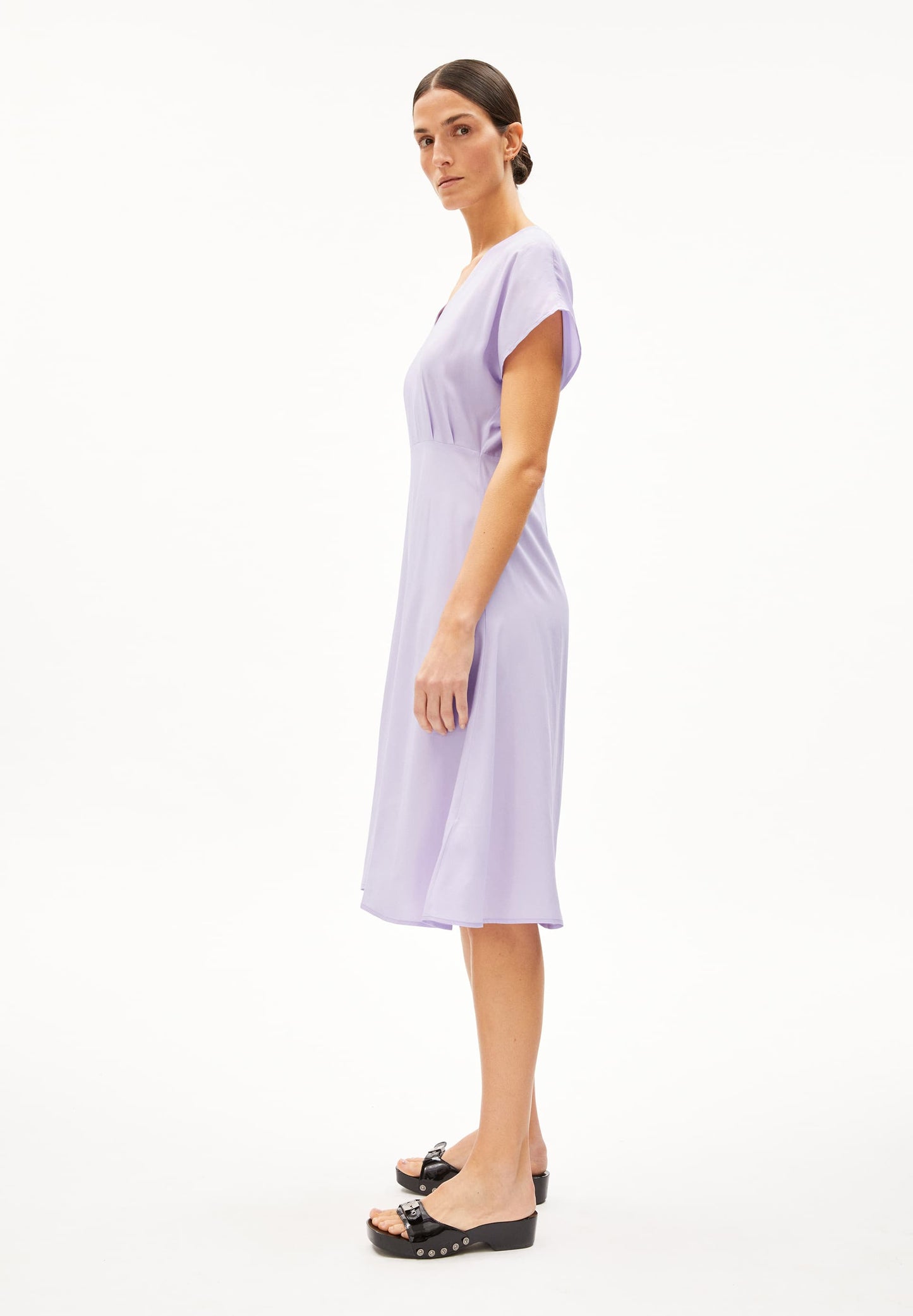 Robe midi en tencel et ecovero | violet "aalbine lavender light"