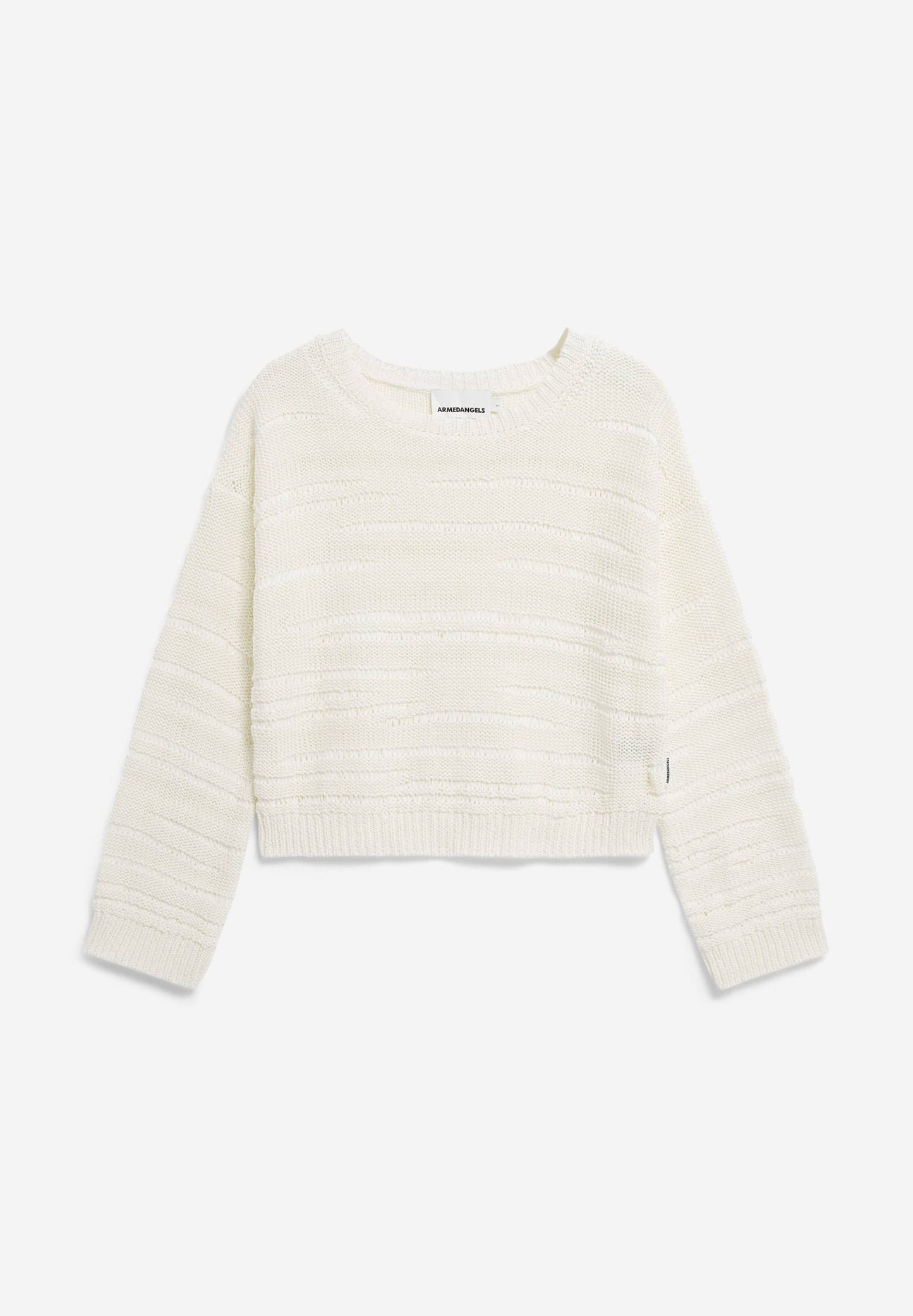 Pull crochet en coton bio | écru "aaliya - light oatmilk"