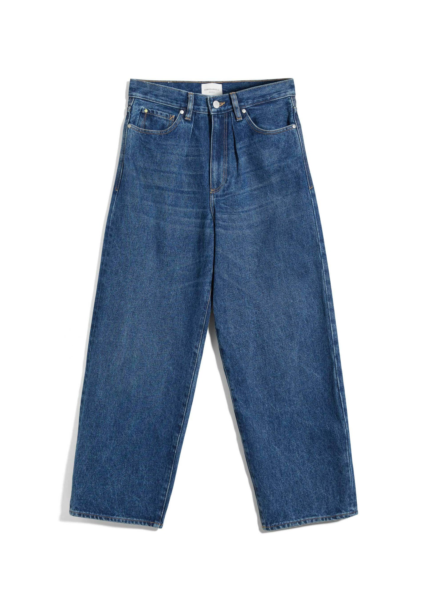 Jean 7/8 droit bleu en coton bio - AANIKE Retro Washed