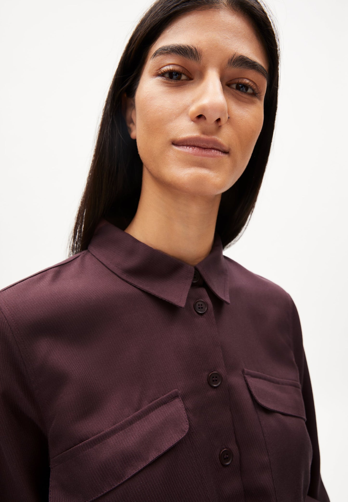 Chemise fluide prune en tencel - aannis fudge