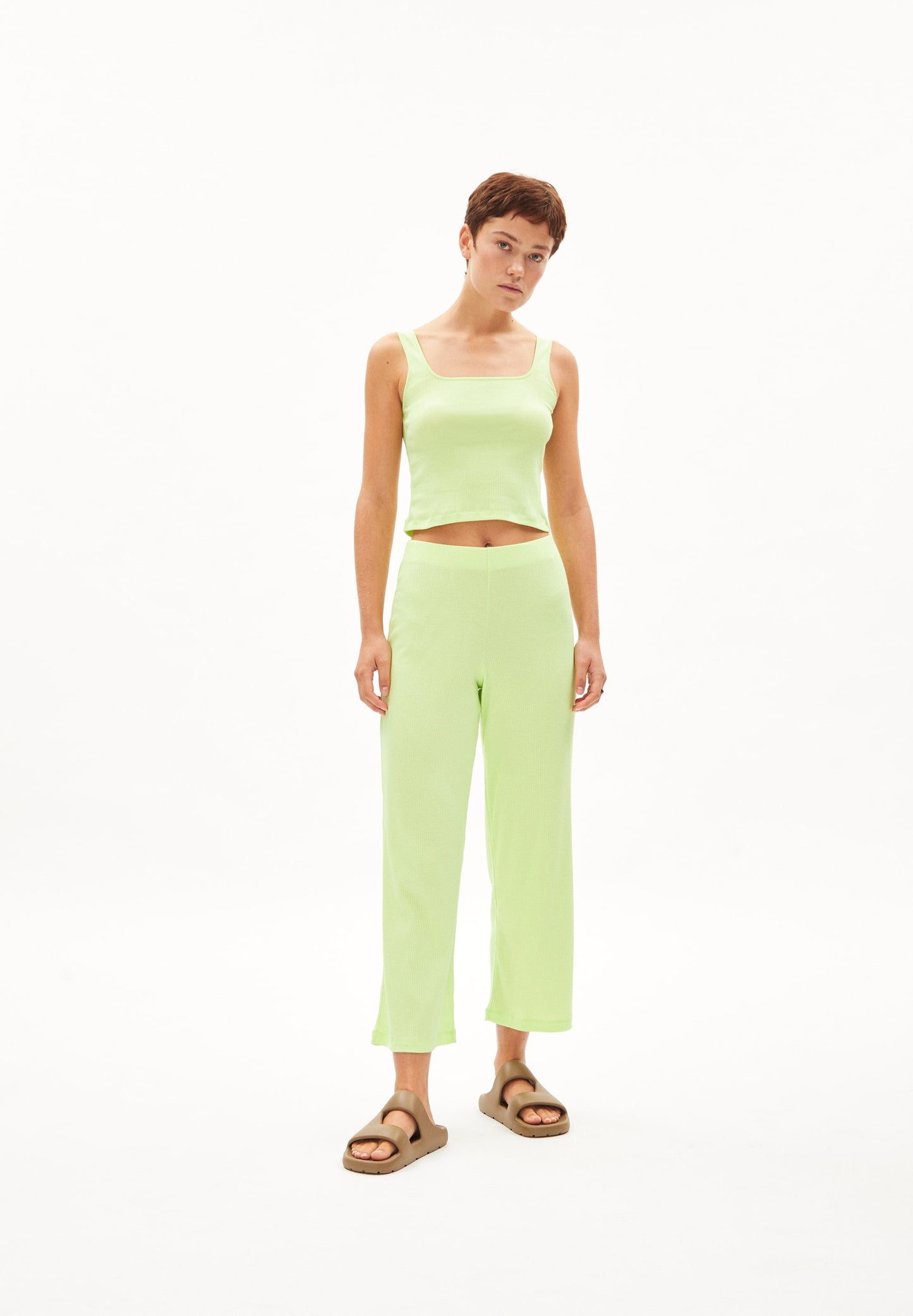 Débardeur vert en coton bio - aanong light lime