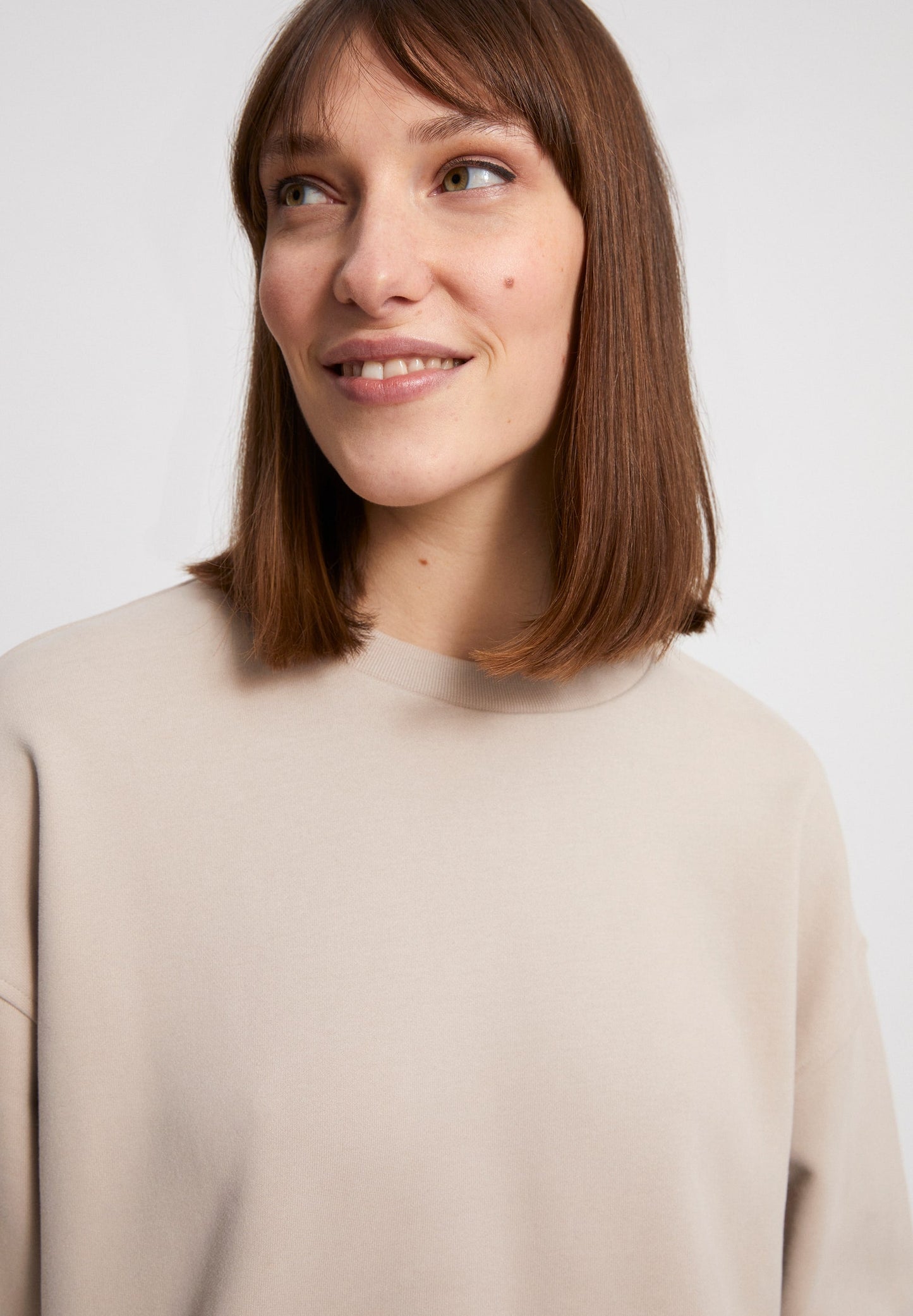 Sweat beige en coton bio - Aarin light desert
