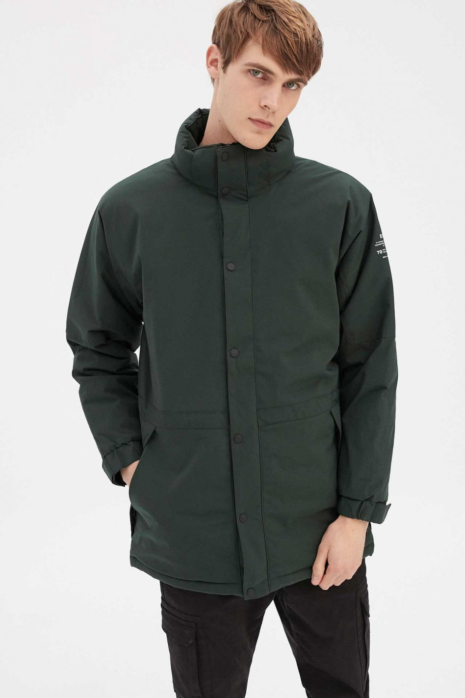 Manteau vert forêt en PET recyclé et Sorona - Stoway