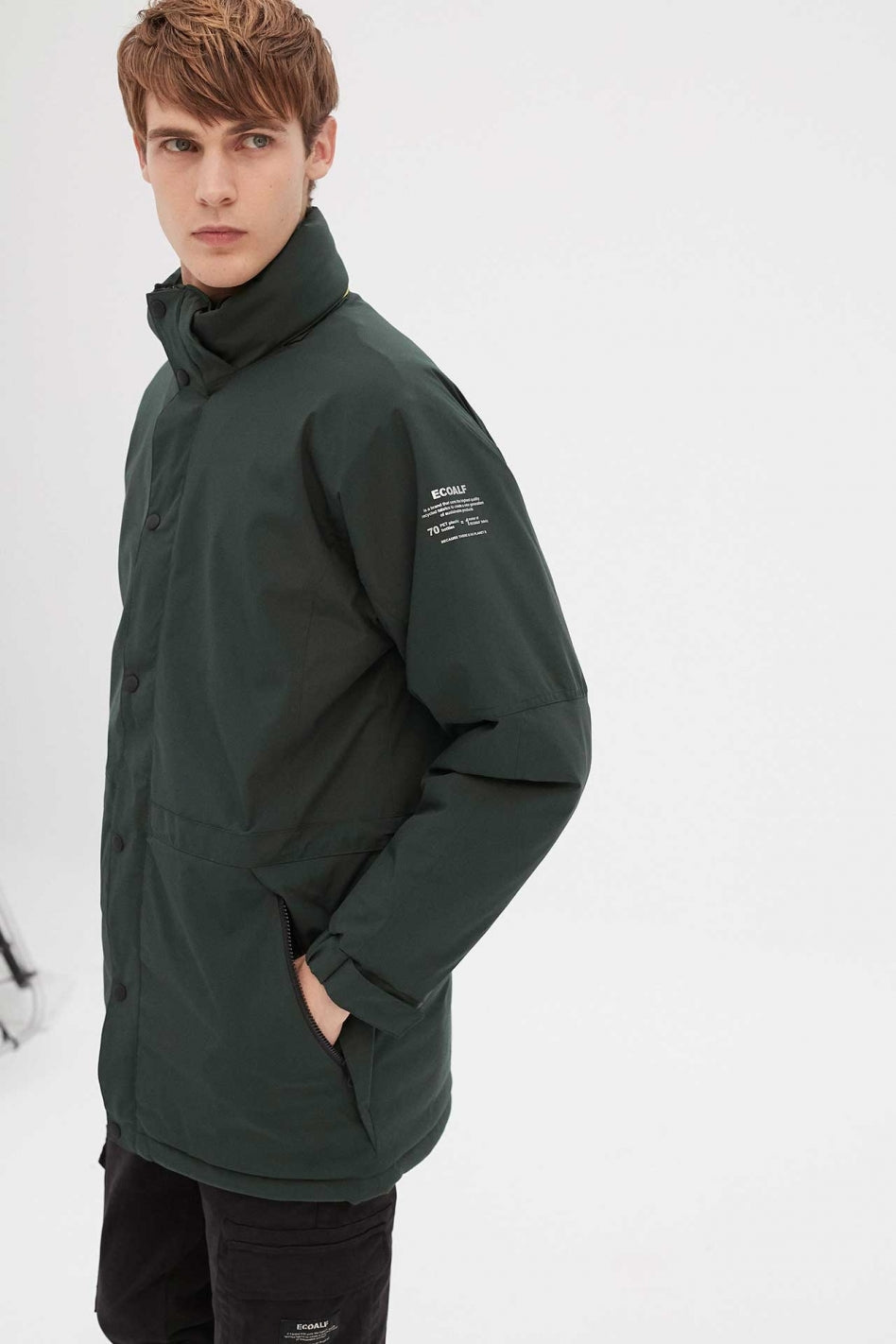 Manteau vert forêt en PET recyclé et Sorona - Stoway