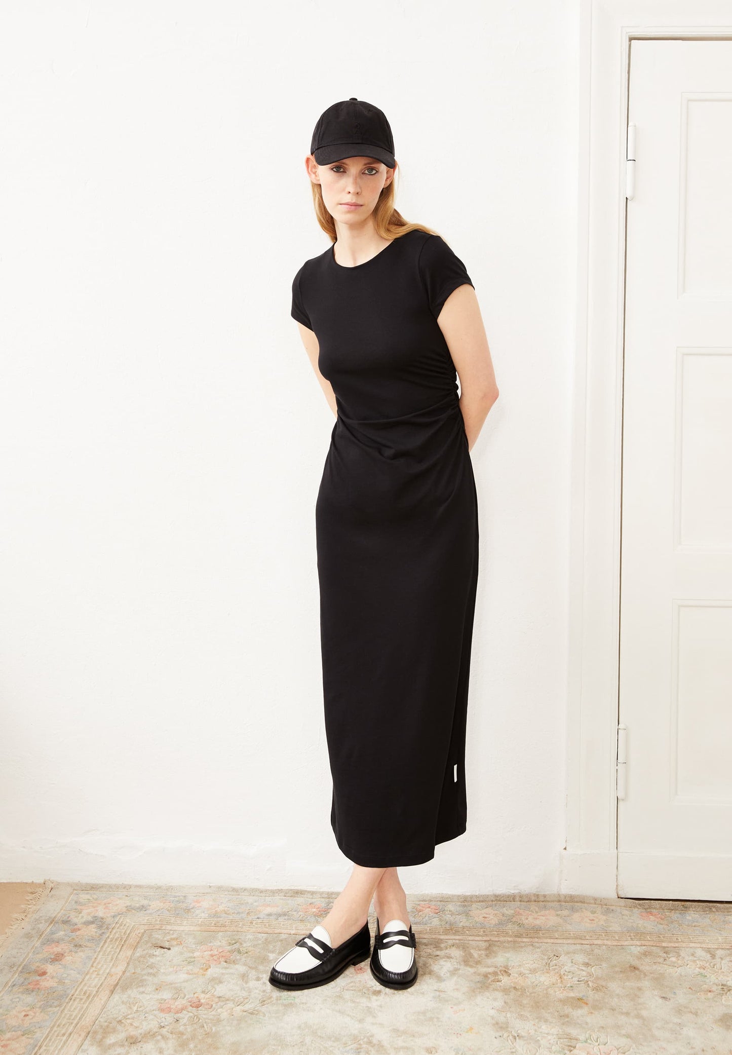 robe longue en tencel | noir "adaaja - black"