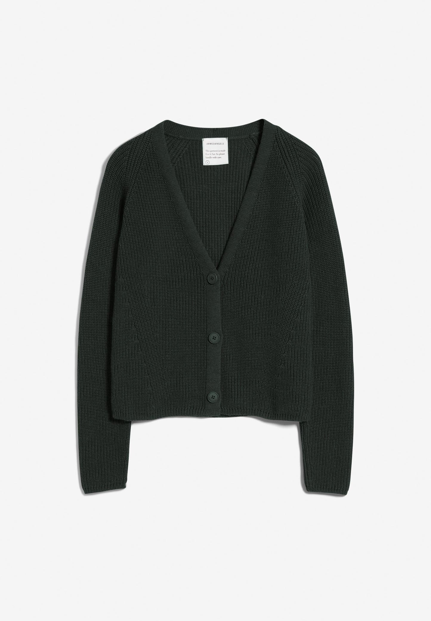 Gilet vert foret en coton bio - ADRIAANE vintage green