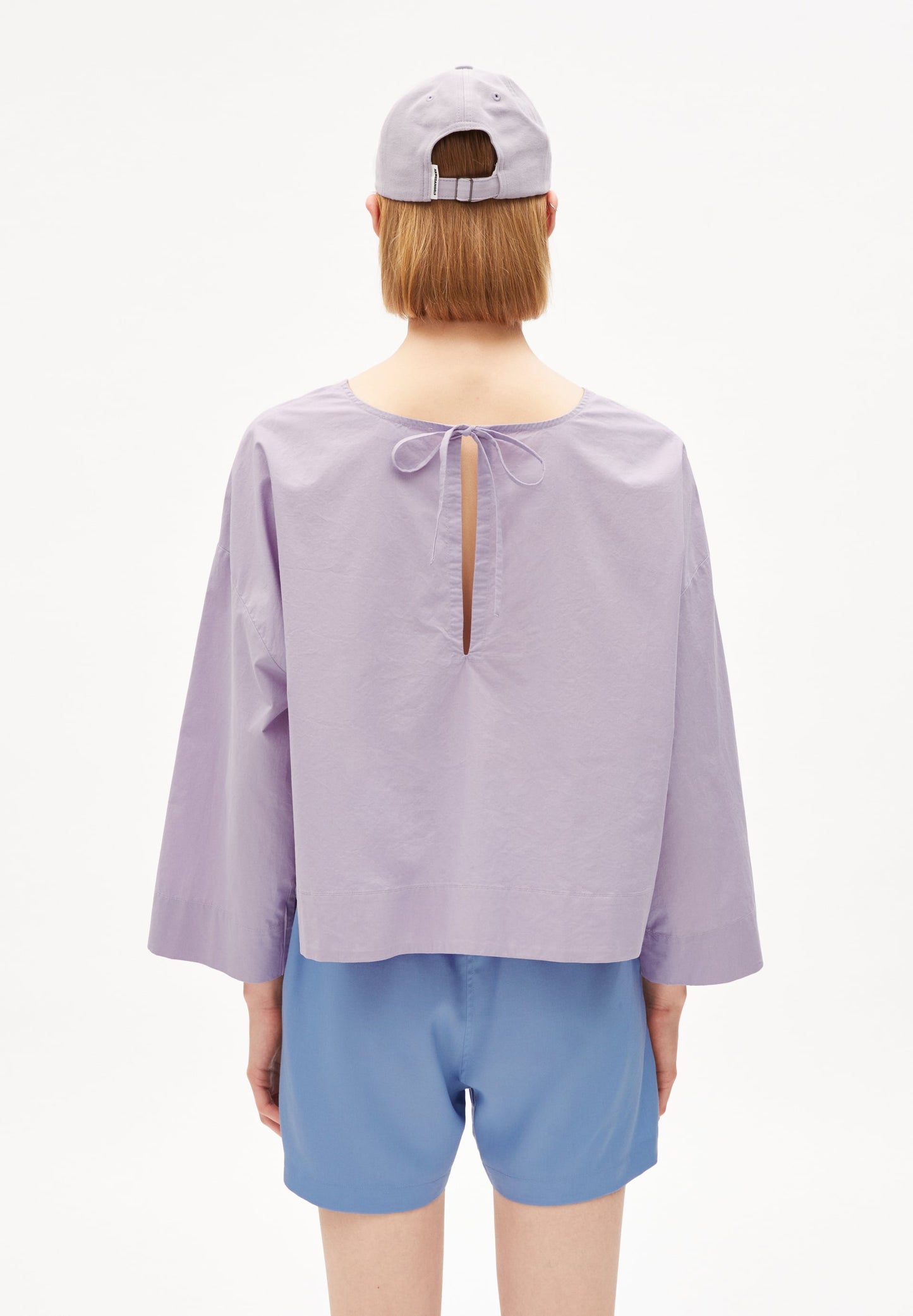Blouse ample lilas en coton bio - agdaa purple noise