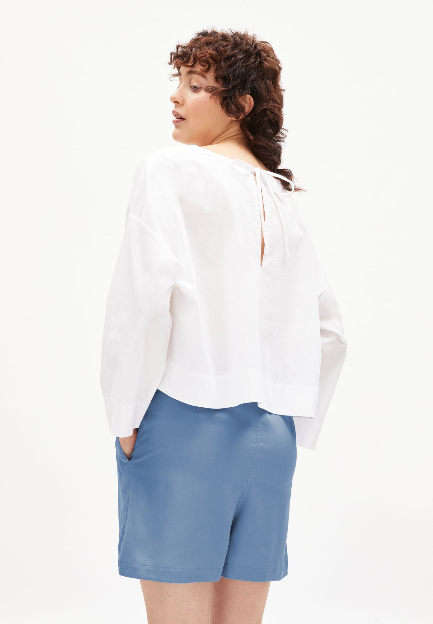 Blouse ample blanche en coton bio - agdaa white