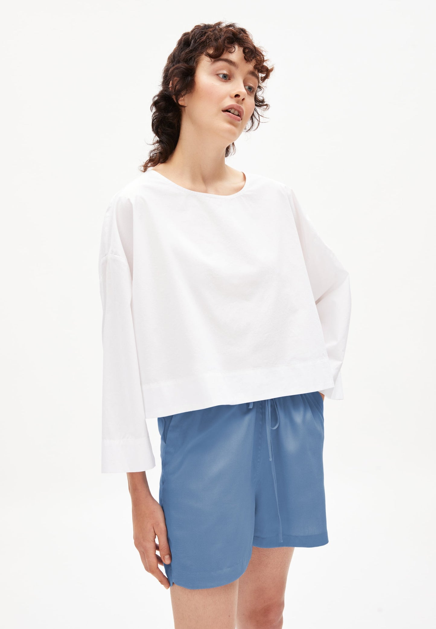 Blouse ample blanche en coton bio - agdaa white