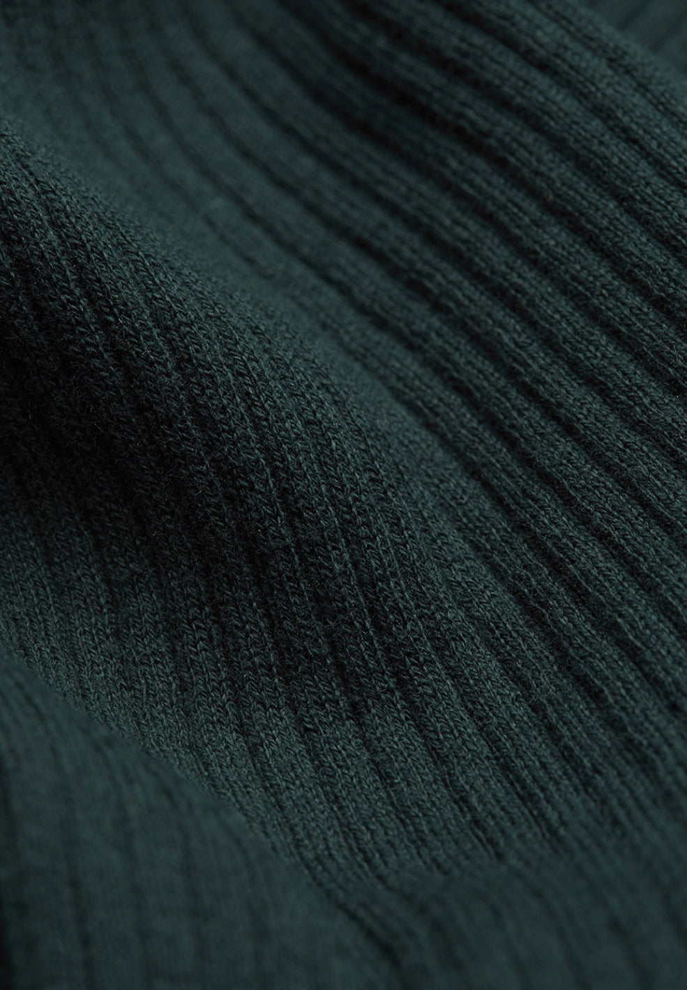 Sous-pull côtelé vert bouteille en coton bio - alaani vintage green