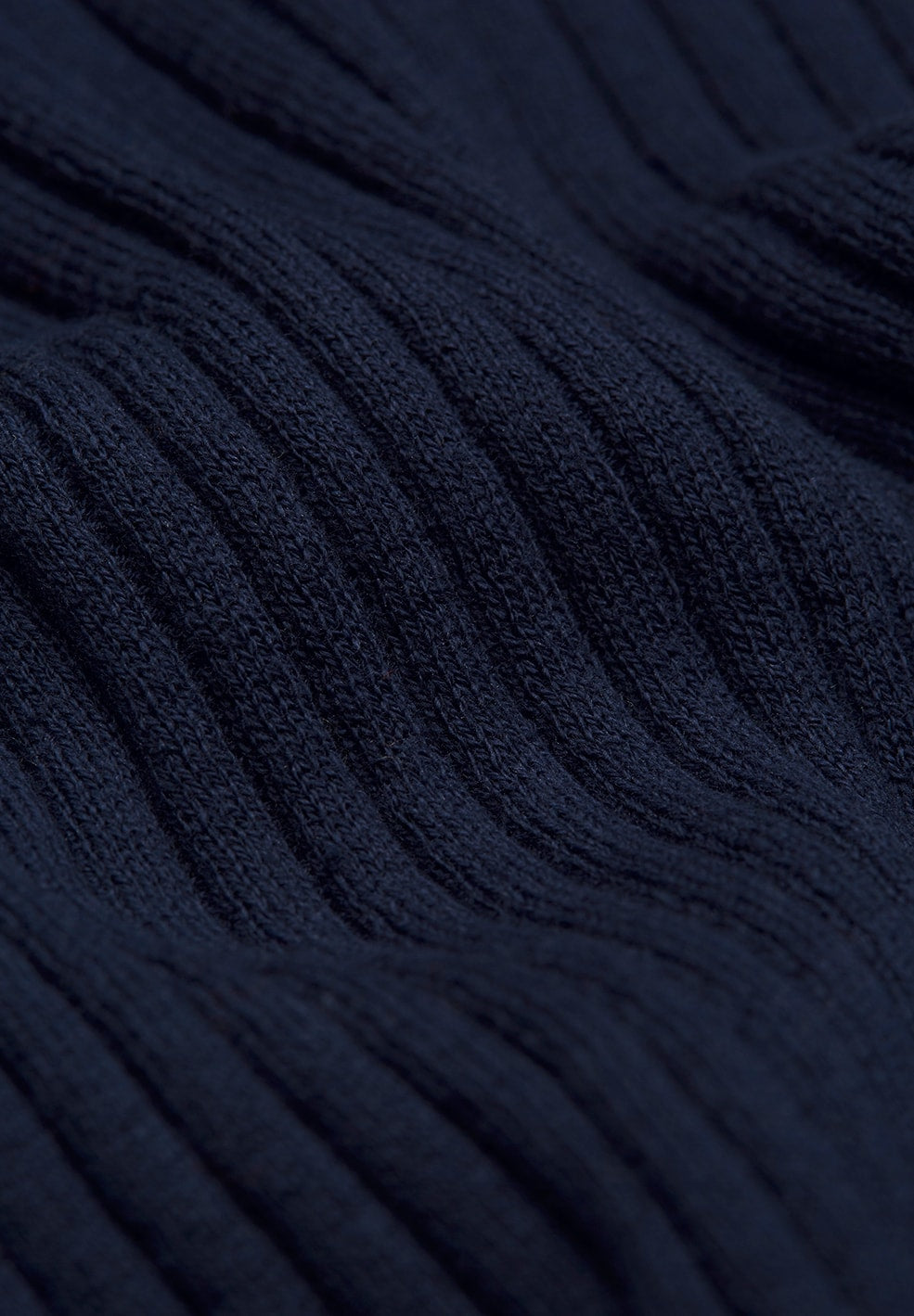 Sous-pull côtelé en coton bio | bleu nuit "alaania night sky"