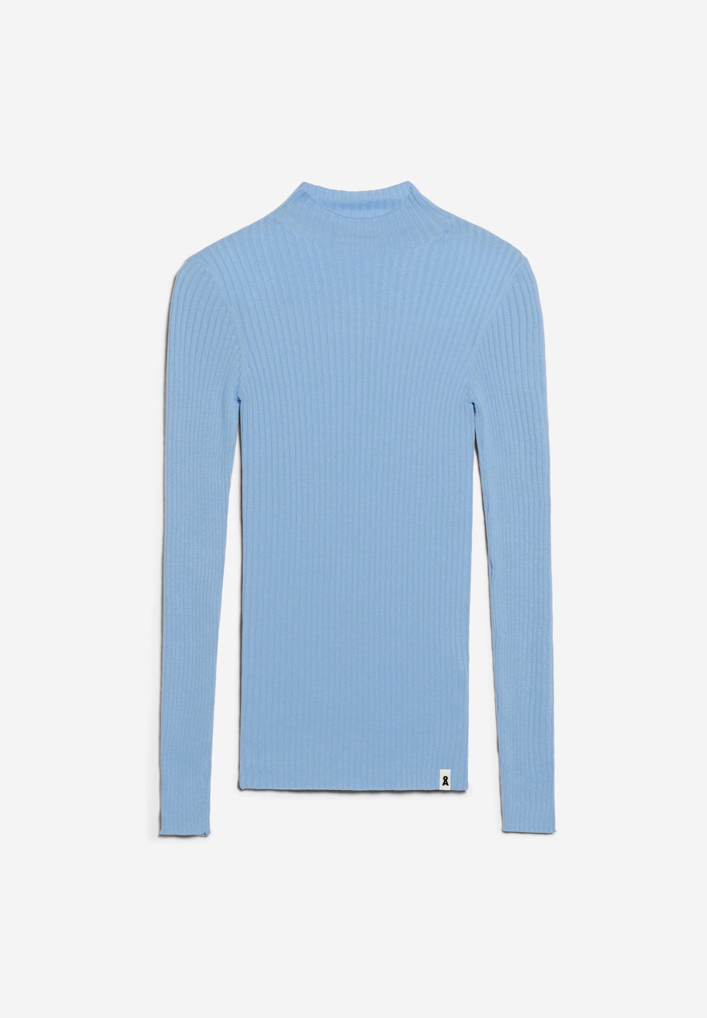 Sous-pull côtelé en coton bio | Bleu clair "alaania iceberg blue"