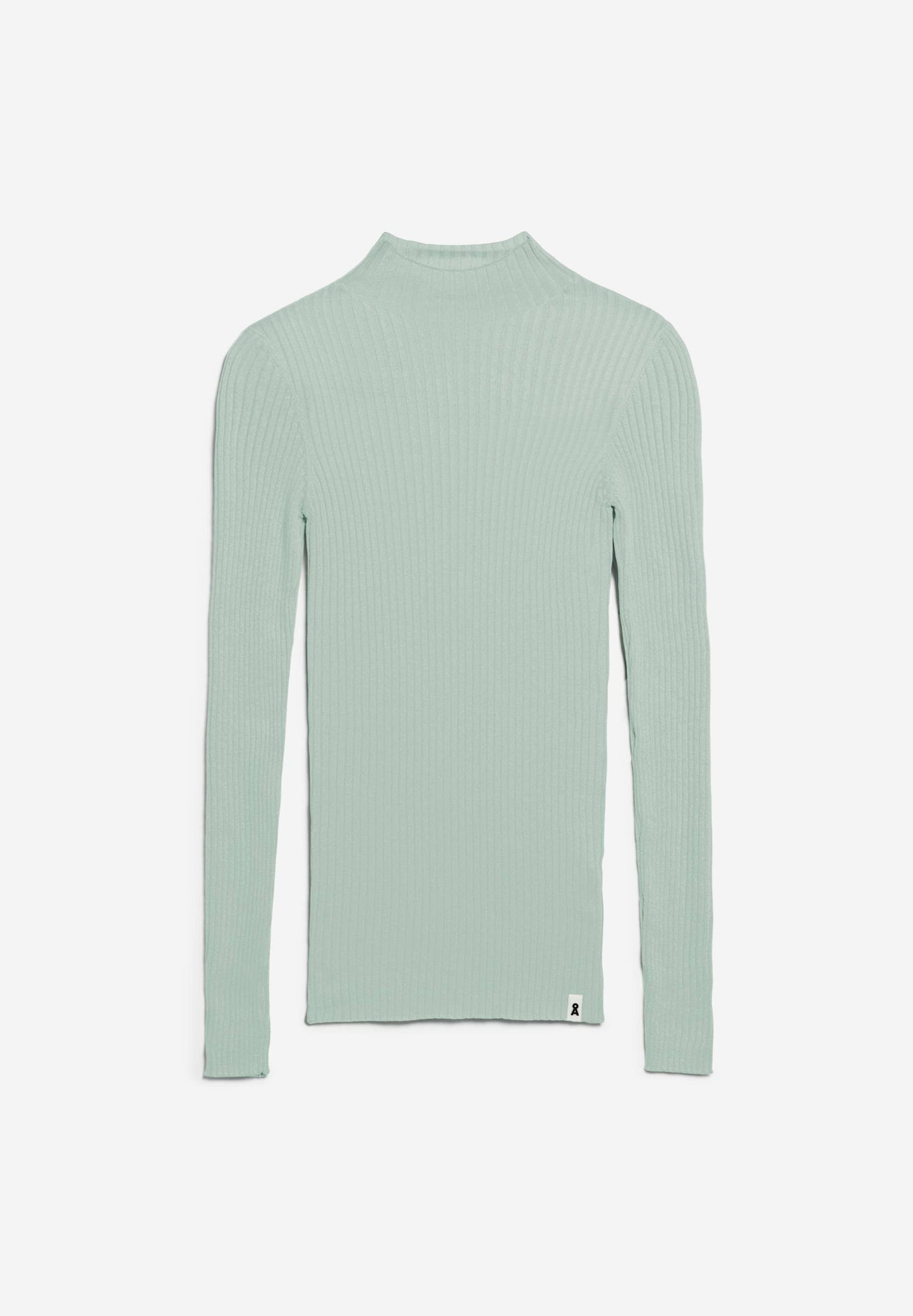 Sous-pull côtelé en coton bio | Vert d'eau "alaania polar green"