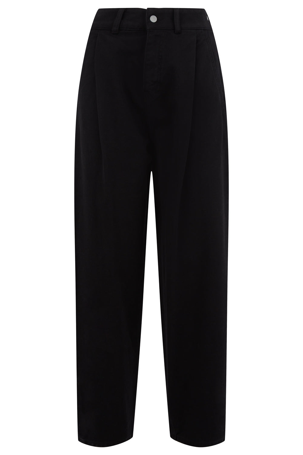 Jean ample fuselé noir en coton bio - alexis tapered trousers black