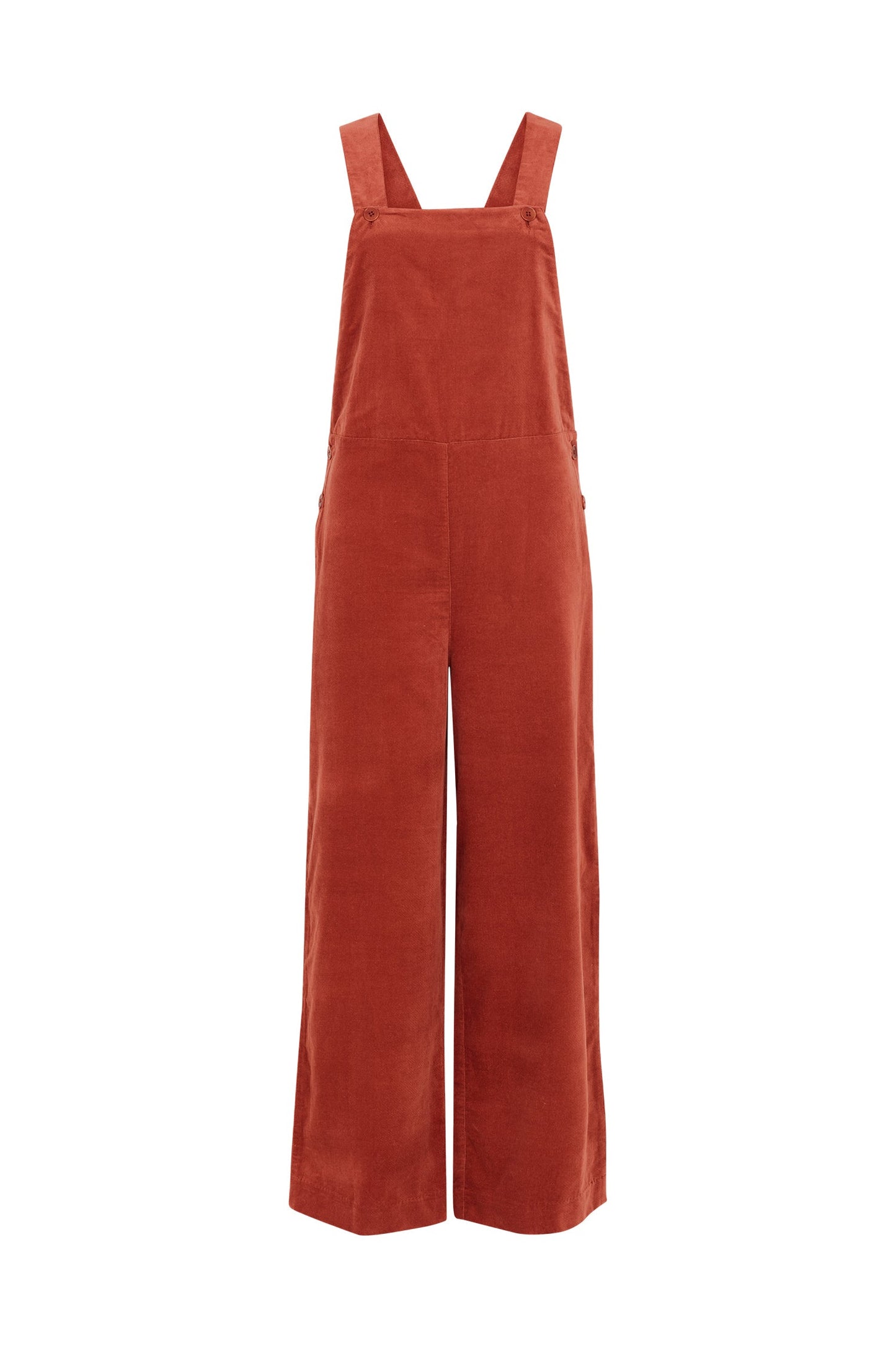 Salopette en velours ocre rouge en coton bio - ali
