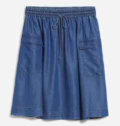 Jupe bleu jean en tencel - Alonaa