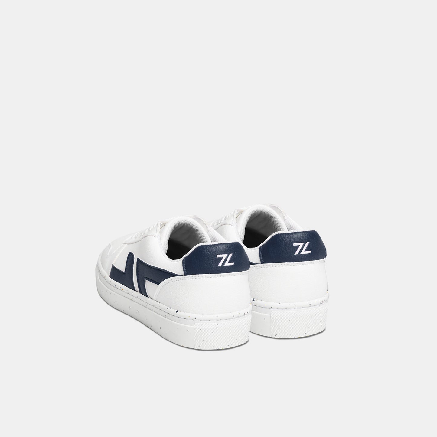 Baskets vegan blanches et marine | "alpha marine"