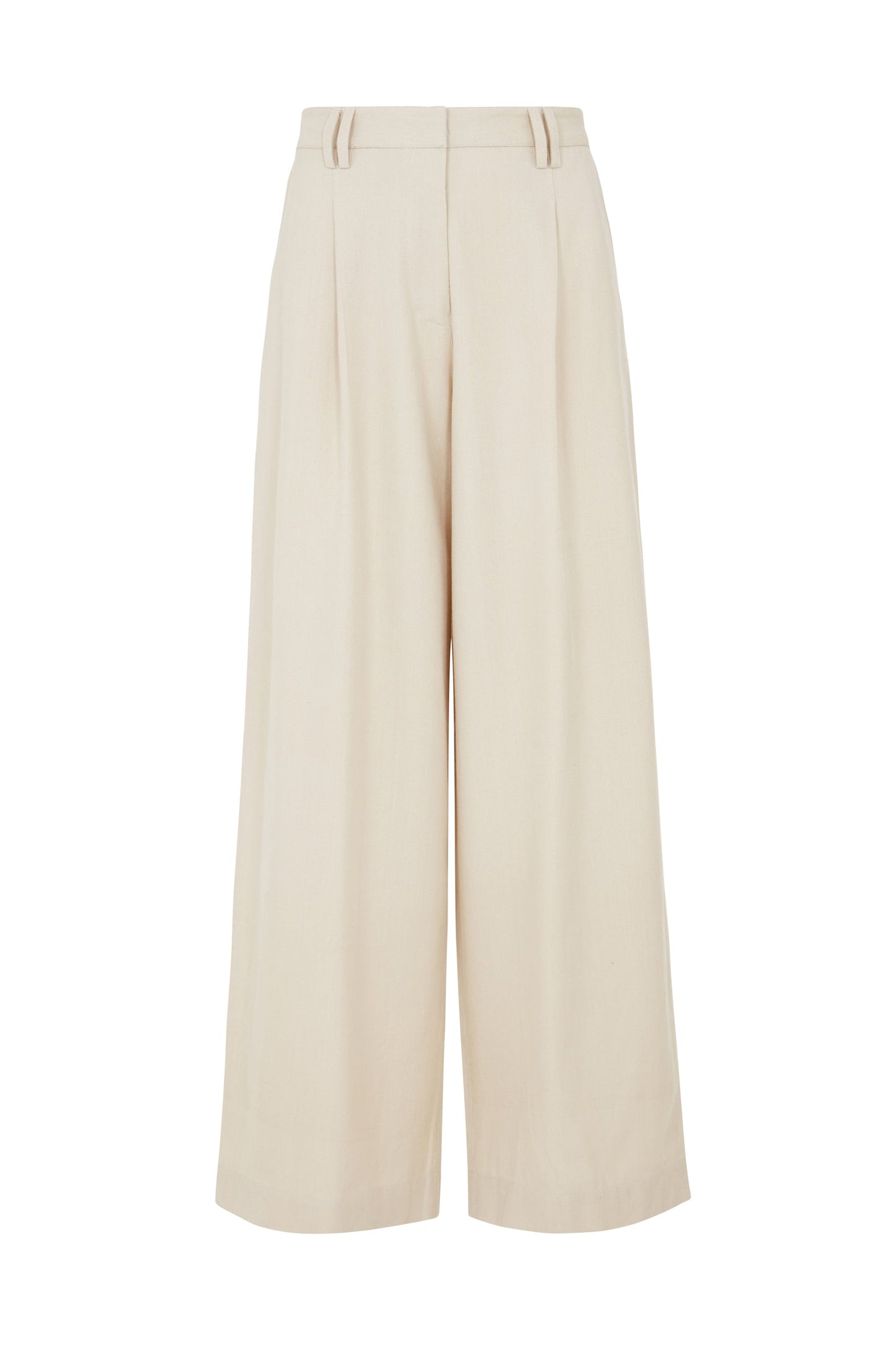 Pantalon ample beige en coton bio - Amita