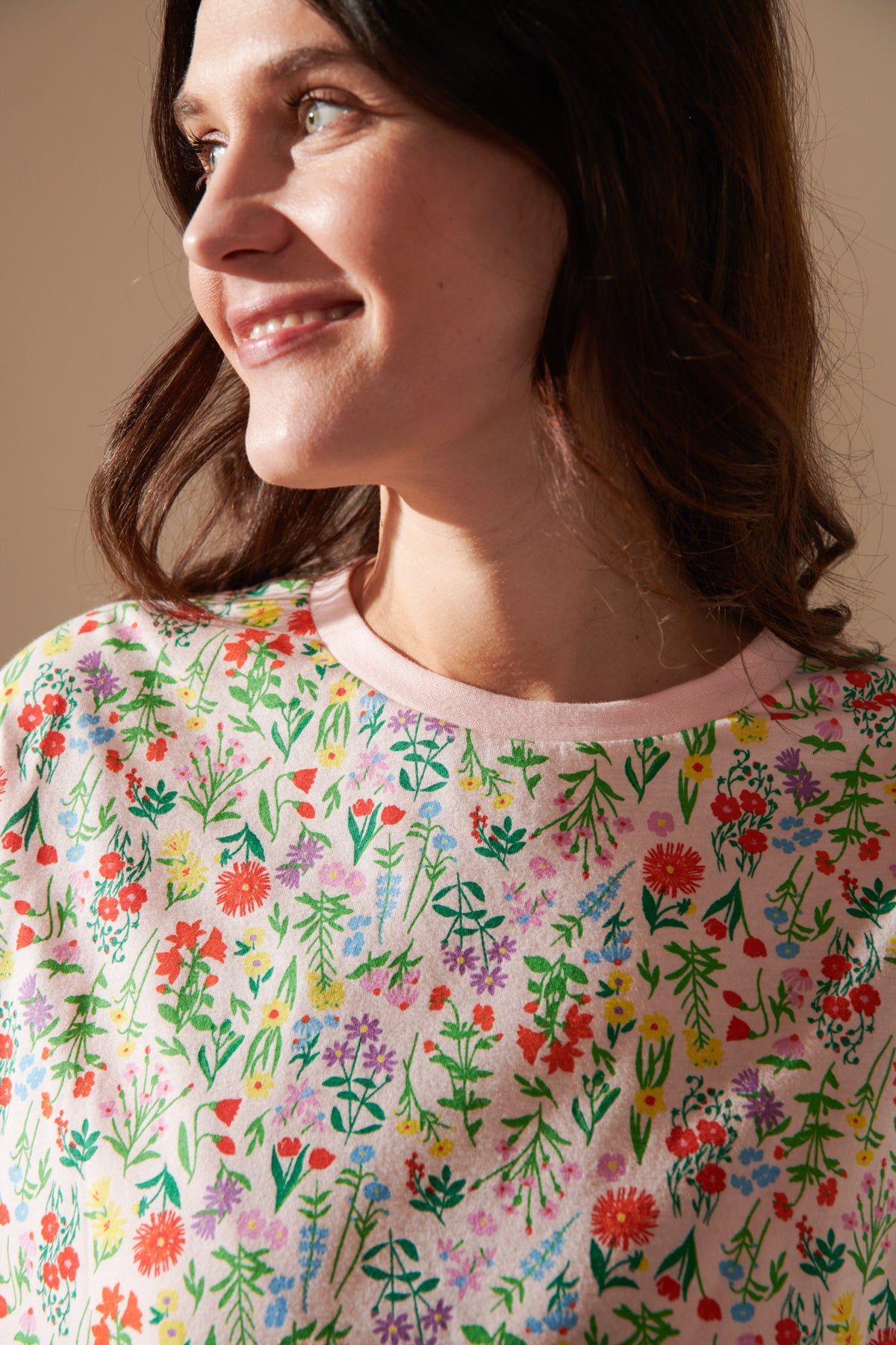 Pyjama long coton bio | pampa rose | Rose