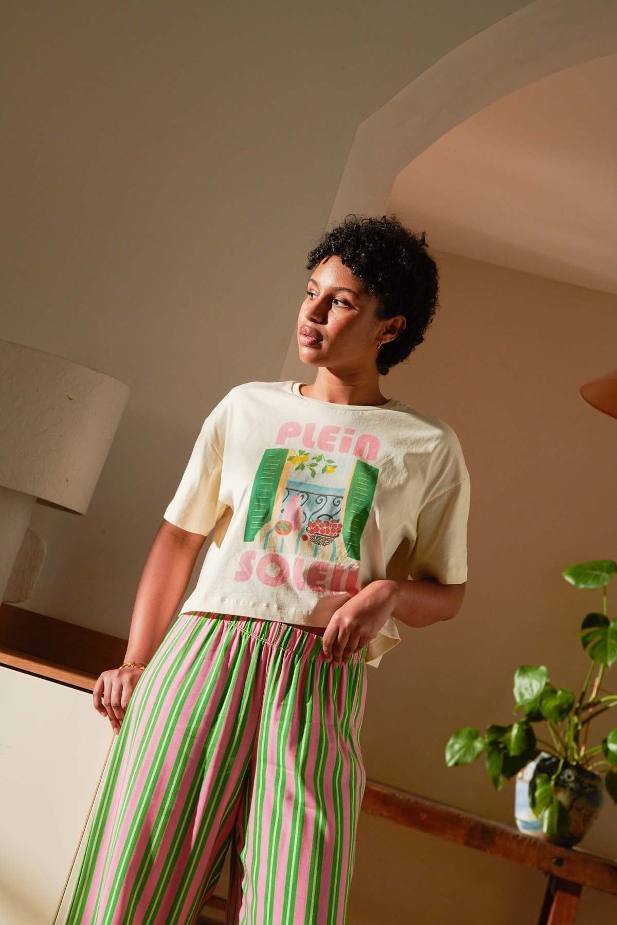 T-shirt coton bio | plein soleil - blanc  | Blanc