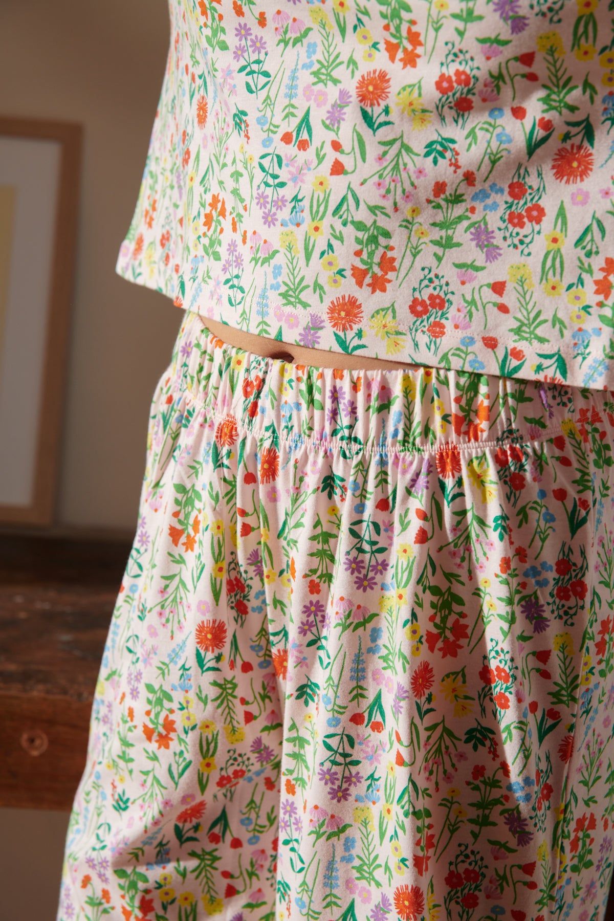 Pyjama long coton bio | pampa rose | Rose