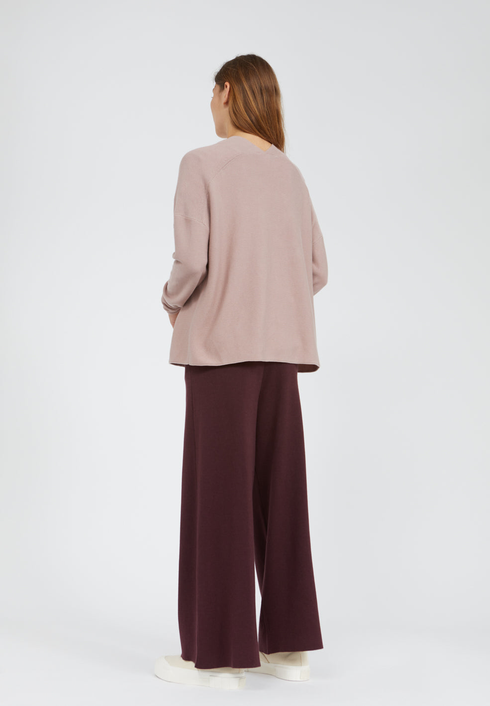 Gilet vieux rose en tencel et coton bio - ANABELLAA