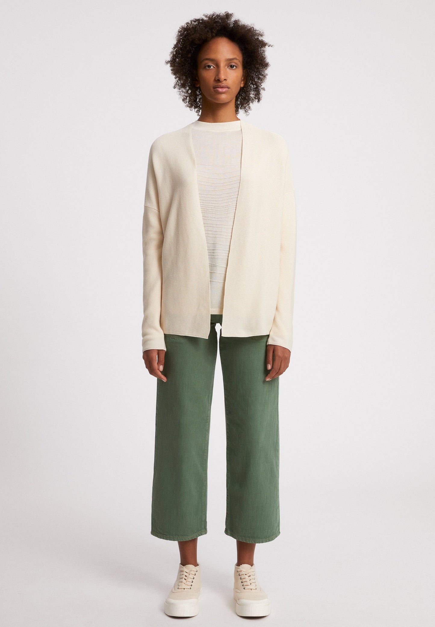 Gilet crème en tencel et coton bio - ANABELLAA