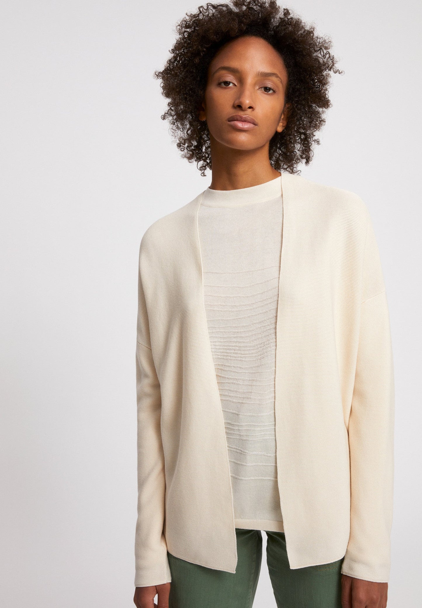 Gilet crème en tencel et coton bio - ANABELLAA