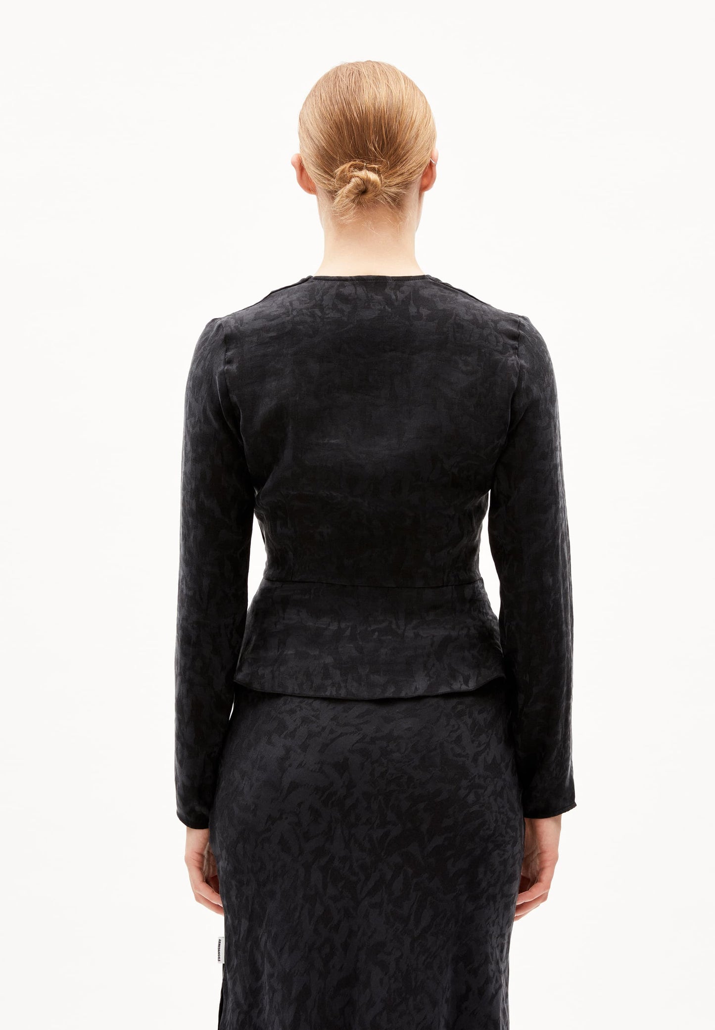 Blouse en tencel | noir texturé "anayaa jacq"