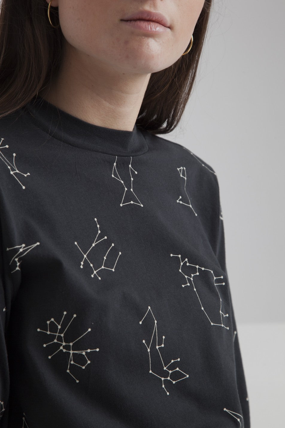 T-shirt manches longues marine en coton bio - animal zoodiak