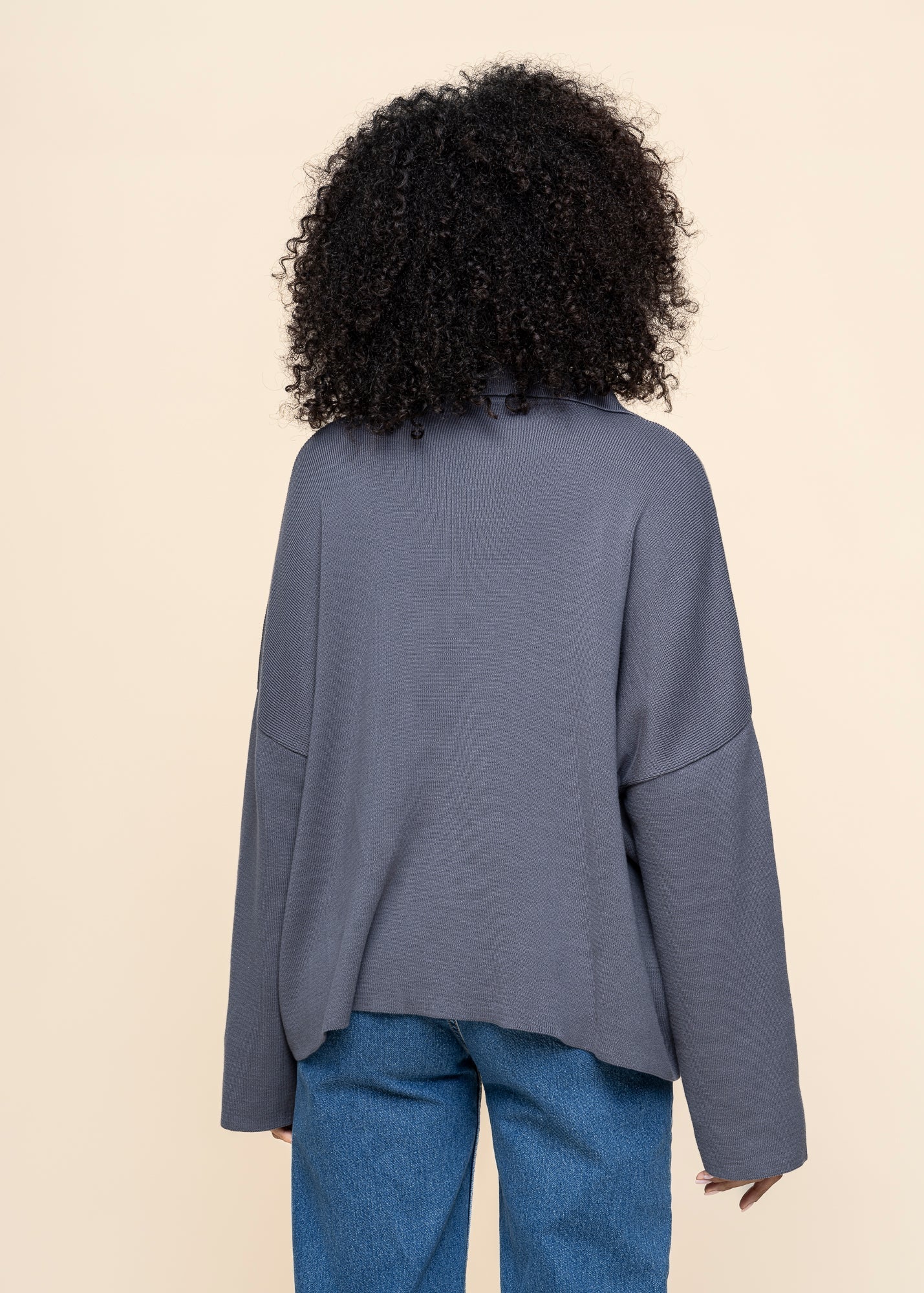 Gilet en coton biologique | bleu 'anjo - turbulence'