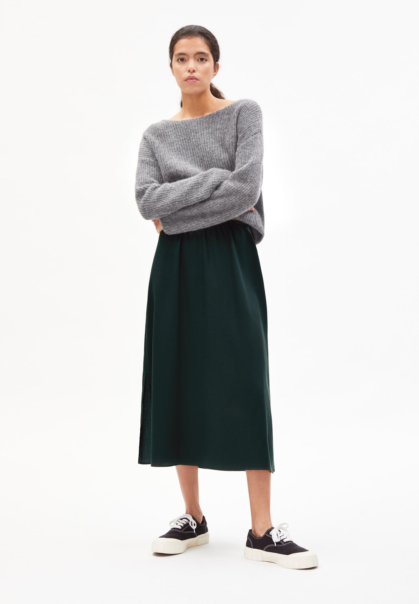 Jupe longue vert foncé en lenzing - APOLONIAA vintage green
