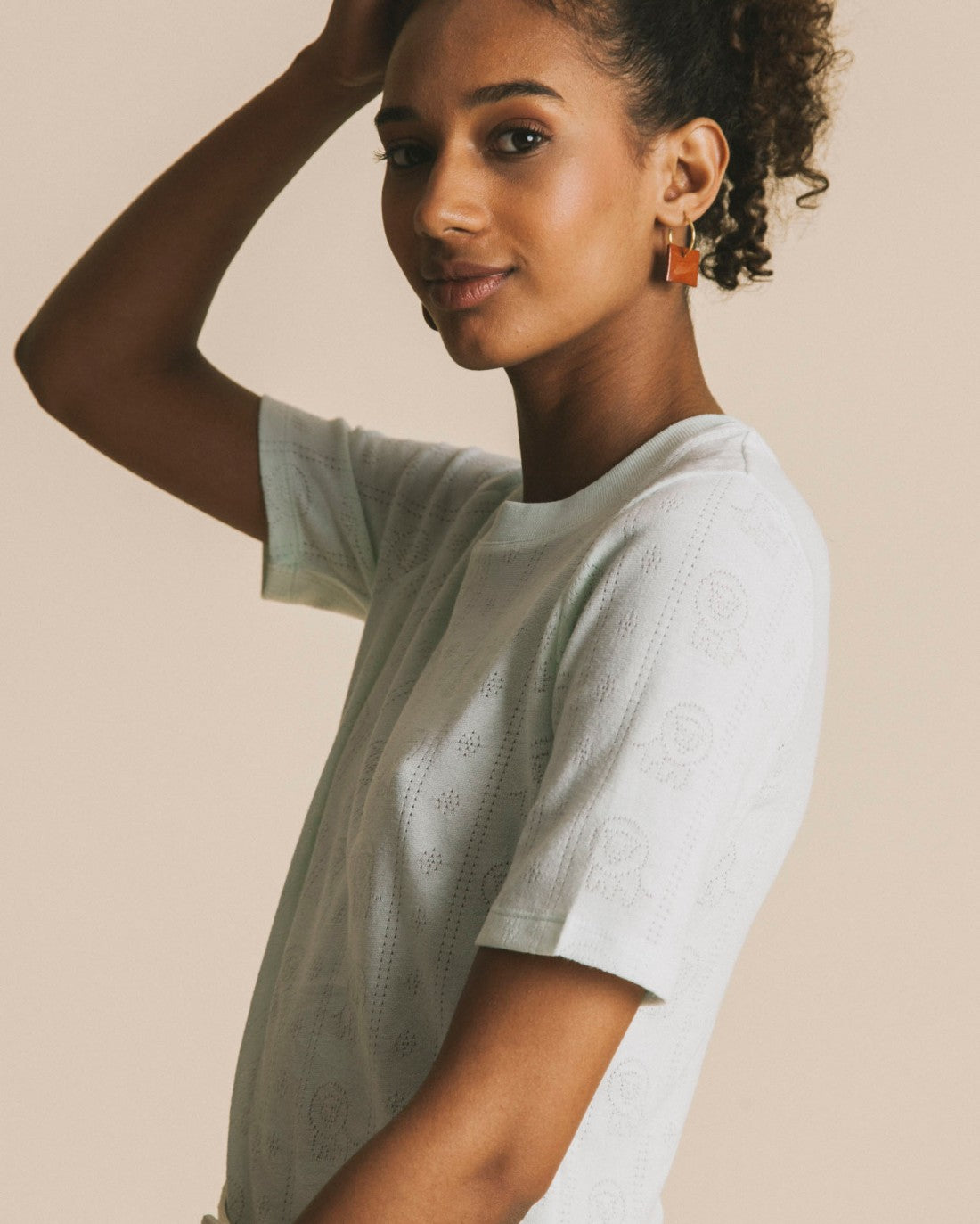T-shirt bleu ciel en tencel et coton bio - Mara