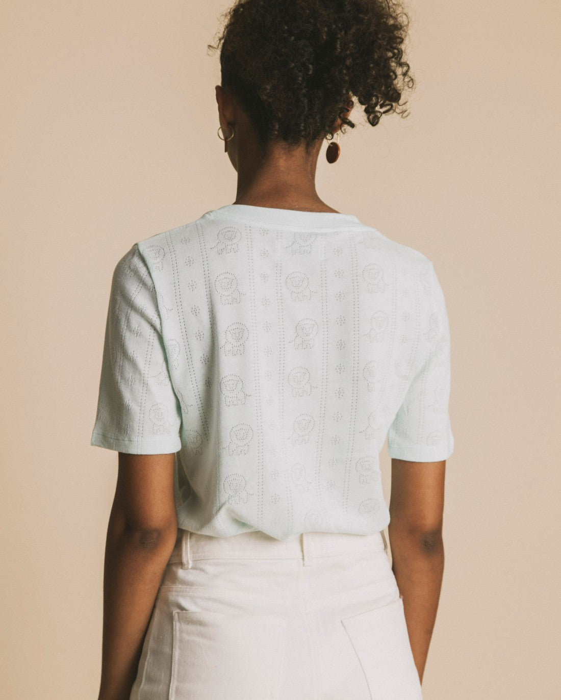 T-shirt bleu ciel en tencel et coton bio - Mara
