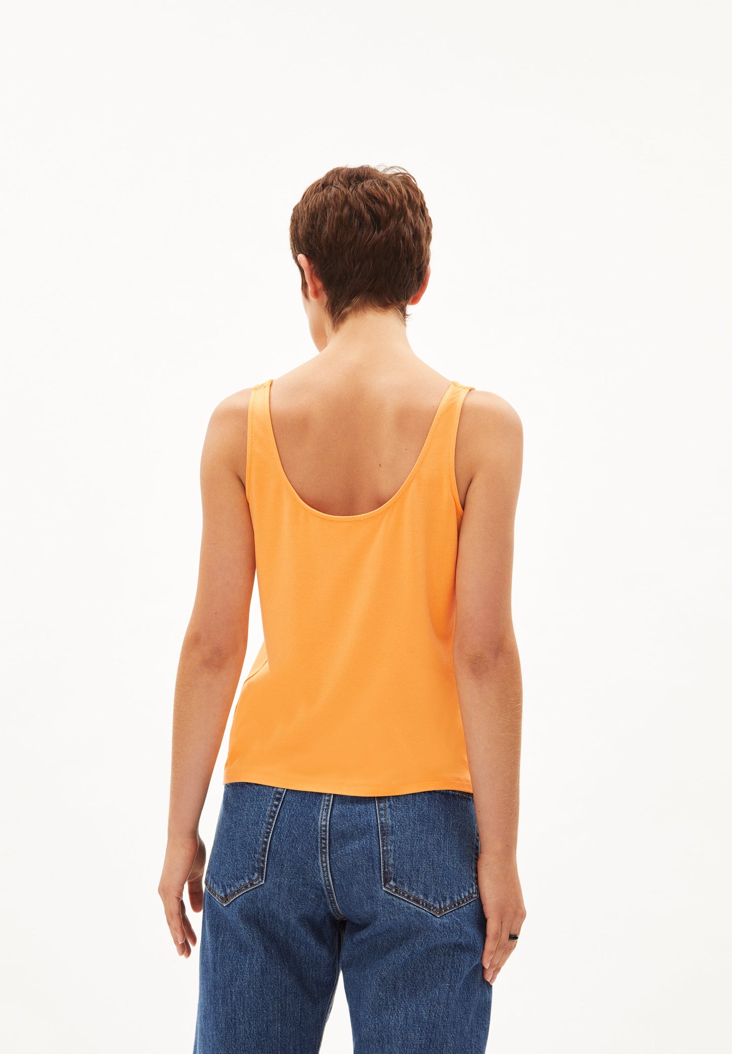 Débardeur orange en ecovero - ashraani solid mangorange