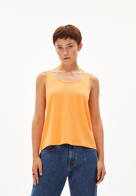 Débardeur orange en ecovero - ashraani solid mangorange