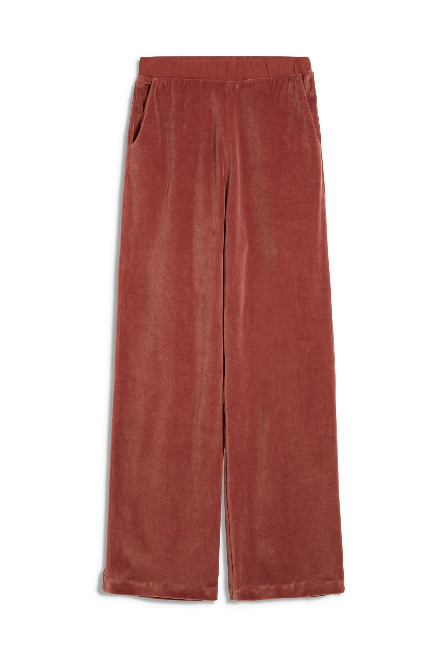 Pantalon ample velours vieux rose en coton bio - asteyaa copper glow