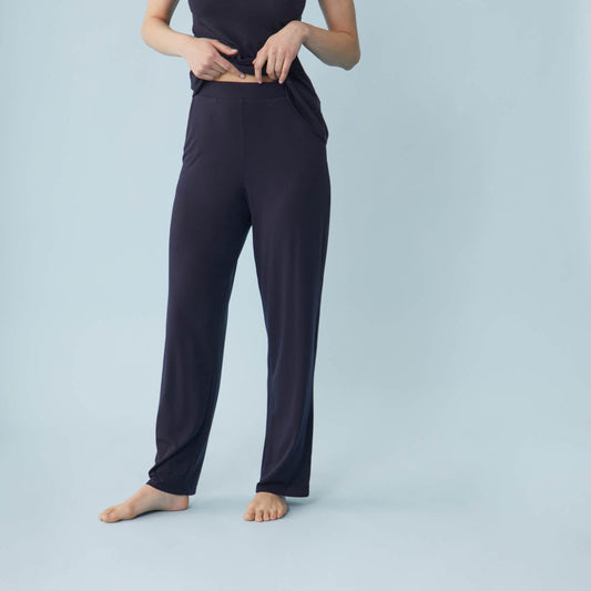 Pantalon pyjama fluide en lyocell | marine "azuma marine"