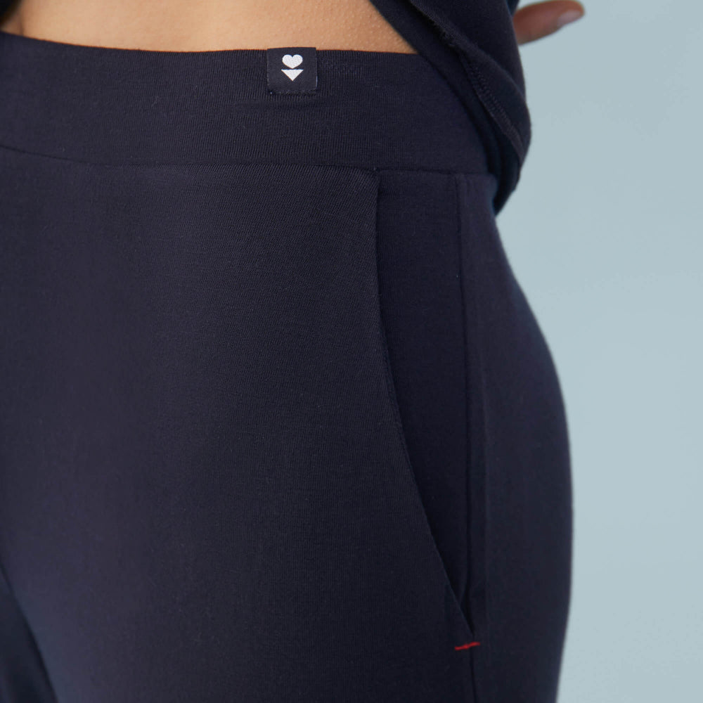 Pantalon pyjama fluide en lyocell | marine "azuma marine"