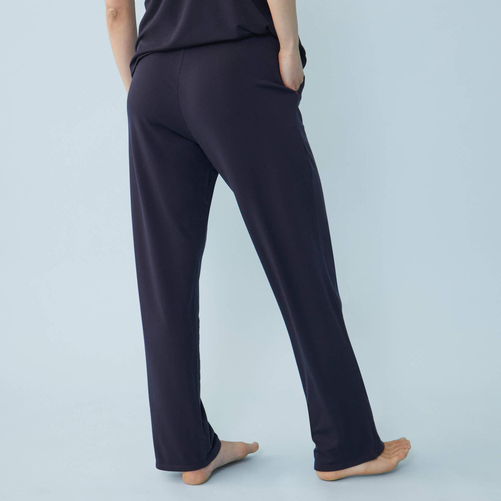 Pantalon pyjama fluide en lyocell | marine "azuma marine"