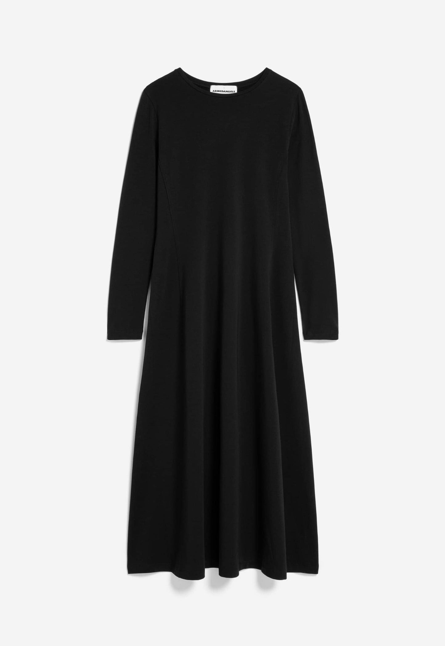 Robe longue en coton bio | noir "azuraa sol - black"
