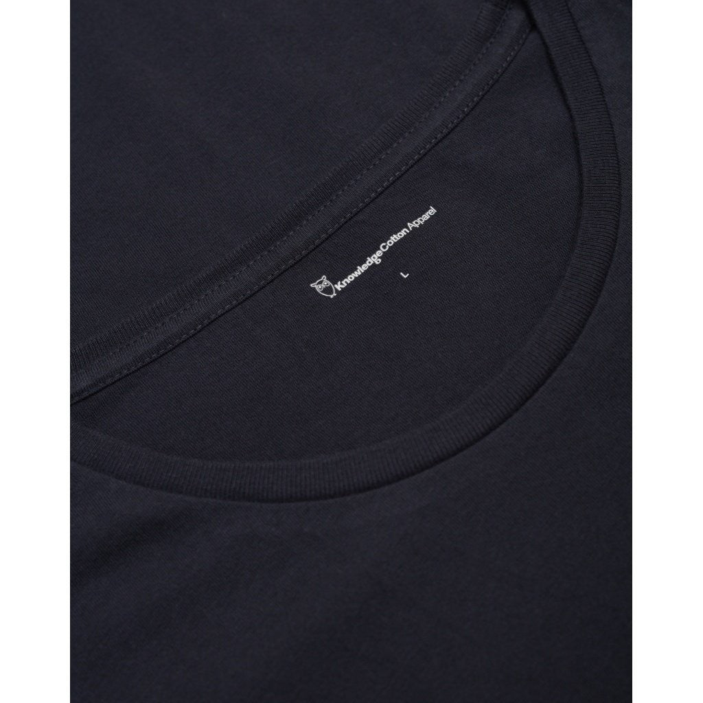T-shirt bleu nuit à poche en coton bio - alder